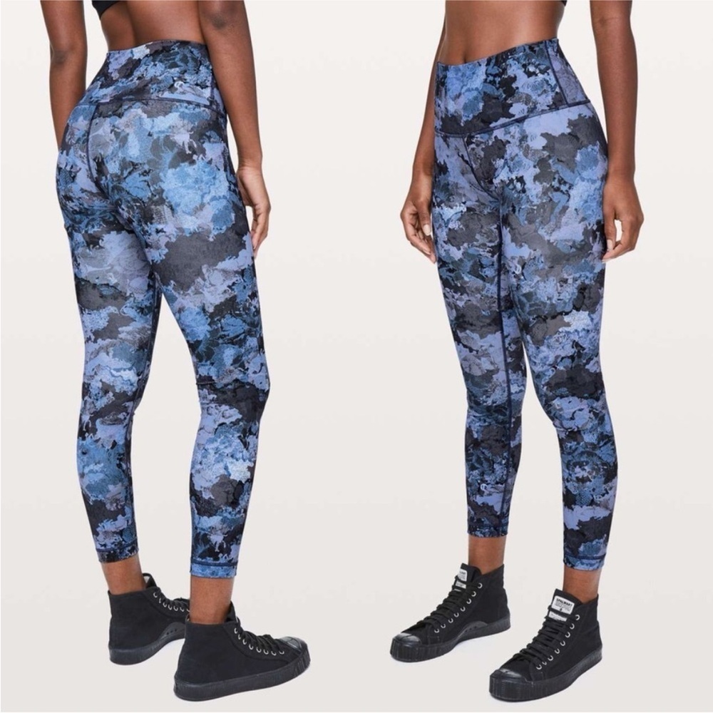 Lululemon Wunder Under Hi Rise 7/8 Leggings 25” Screen Camo Multi Size 4
